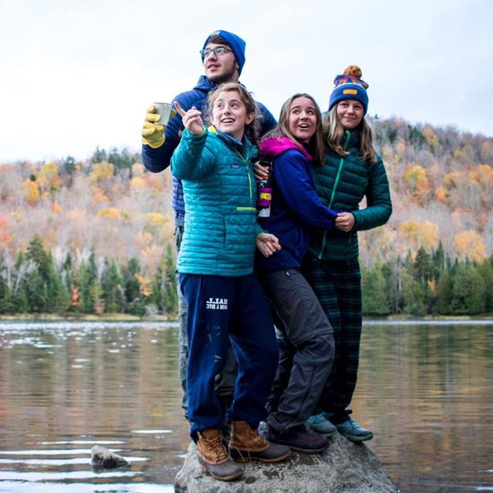 Skidmore students hike in the Adirondack park